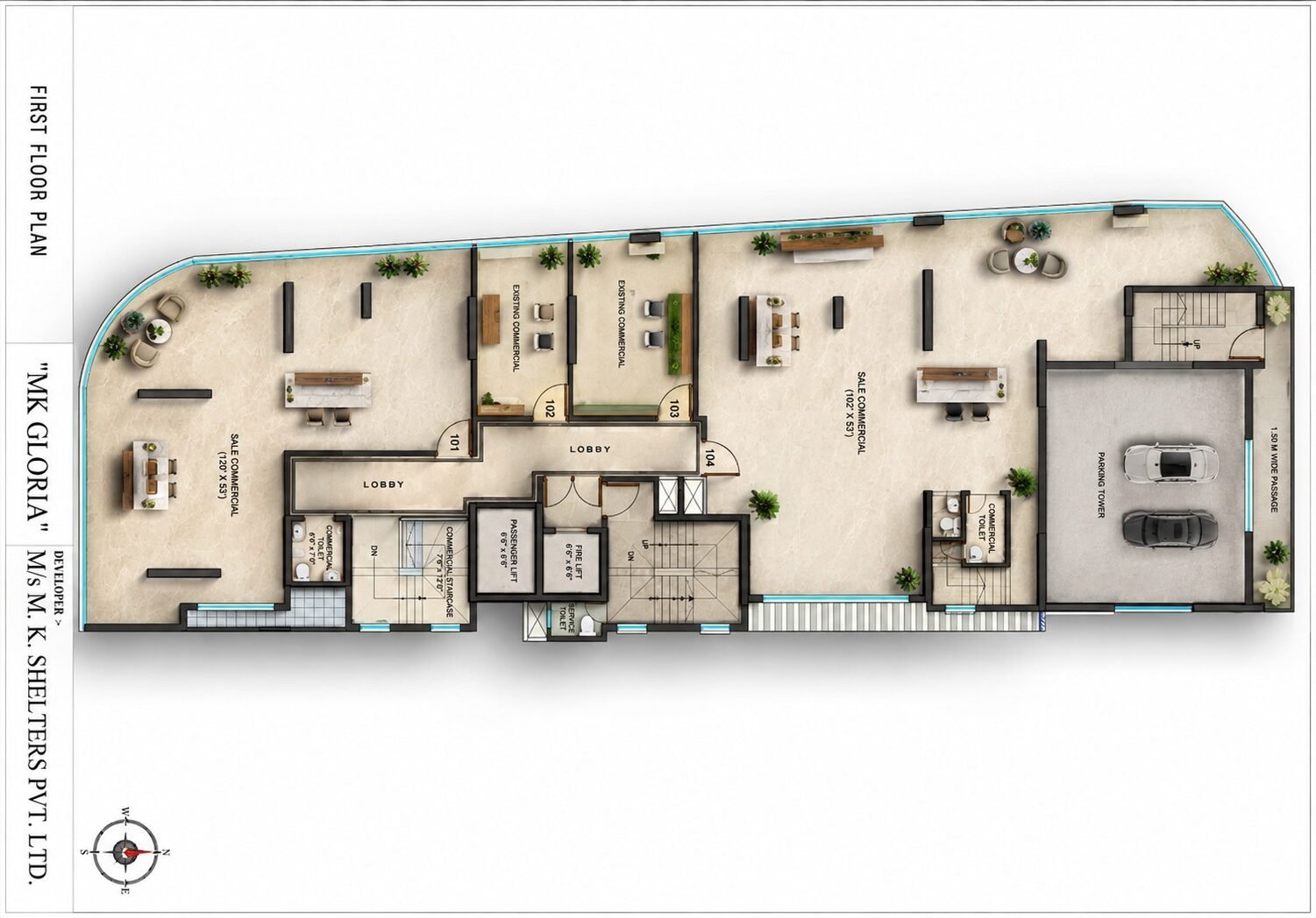 MK Gloria commercial floor plan